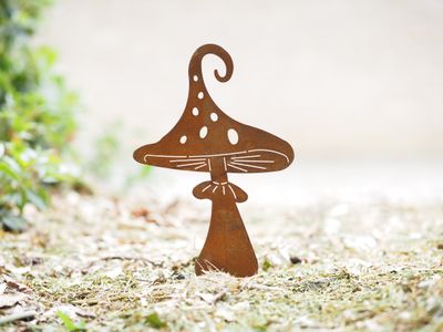 Tuinsteker paddenstoel met krul