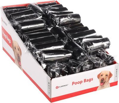 Poepzakjes basic zwart-displ 100x15 st