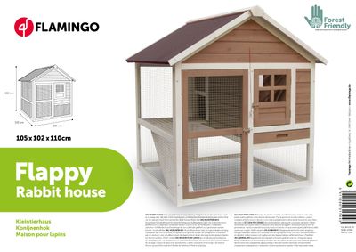 Clapier avec enclos flappy urban 105x103x111cm