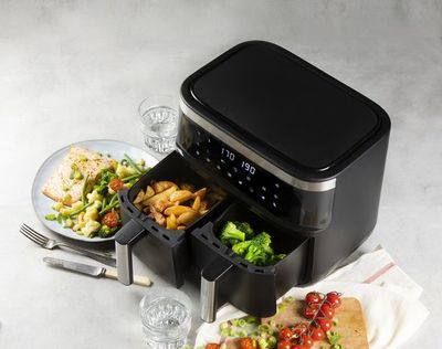Airfryer double fry zone 2x4l