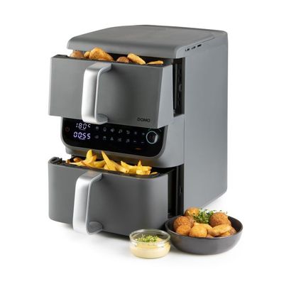 Airfryer double fry zone verticaal 3,5+6,5l