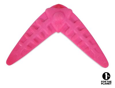 Jouet chien tpr boomerang rose 17cm