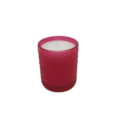 Bougie non-parfumée en verre marrakesh texturé