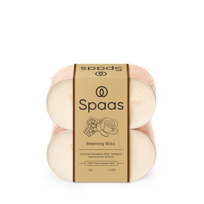 Maxi bougies chauffe-plats parfumées en coupe or rose beaming bliss