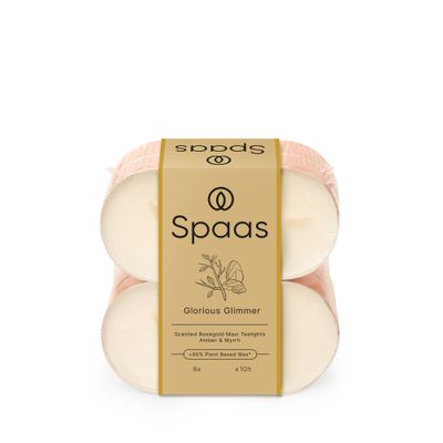 Maxi bougies chauffe-plats parfumées en coupe or rose glorious glimmer
