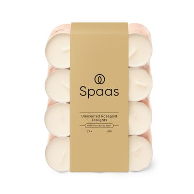 Geurloze theelichten roségouden cup