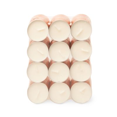 Geurloze theelichten roségouden cup