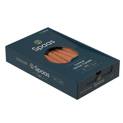 2 rustieke dinerkaarsen oranje