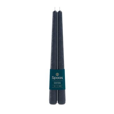 2 rustieke dinerkaarsen donkerblauw