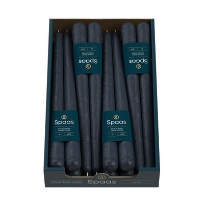 2 rustieke dinerkaarsen donkerblauw