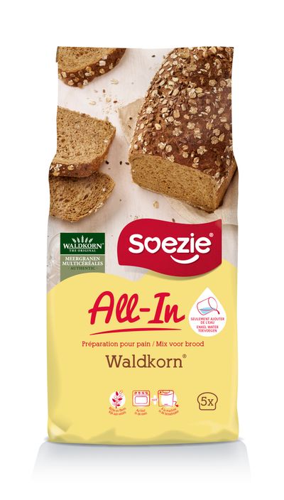All-in-mix voor Waldkorn® Authentic bruin meergranenbrood