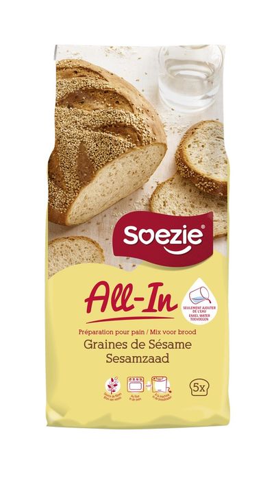 All-in-mix voor brood met sesamzaad