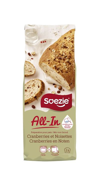 All-in-mix voor cranberry-notenbrood