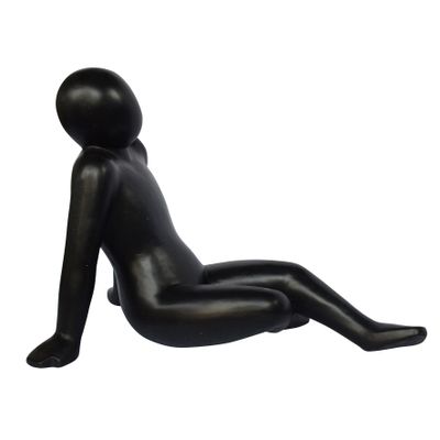 Statuette femme assise fiberterrazzo 69cm