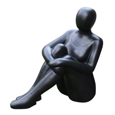 Statuette femme assise fiberterrazzo 53cm