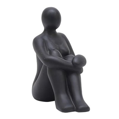 Statuette femme assise fiberterrazzo 26,5cm