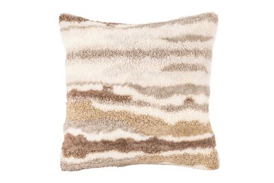 Kussen calacatta - donkerbruin, taupe & grijs