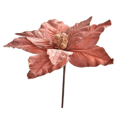 Étoile de noël pick h35 d26 cm rose