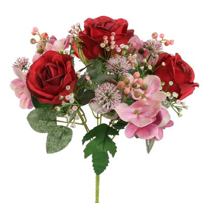 Roos hortensia boeket