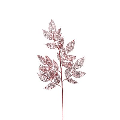 Grande branche feuillue 90cm rouge