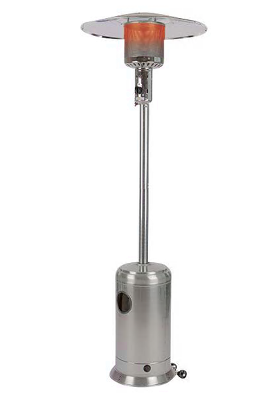 Terrasverwarmer inox met wielen