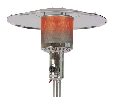 Chauffe-terrasse inox avec roues