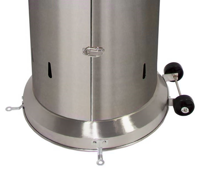 Chauffe-terrasse lounge inox avec roues