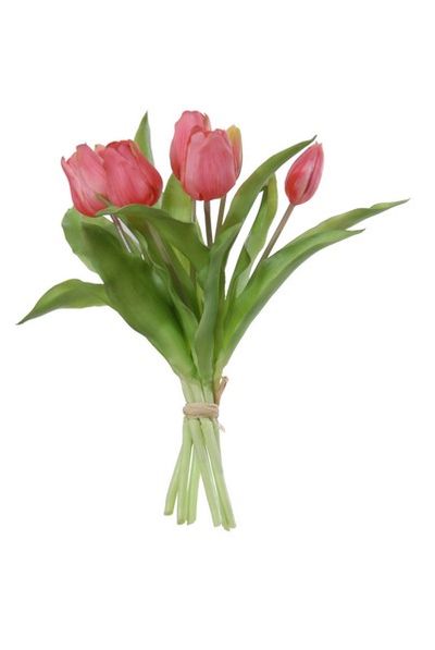 Tulpenbundel h30cm donker roze