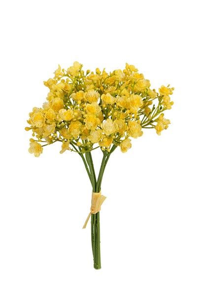 Gypsophila bouquet h28cm jaune