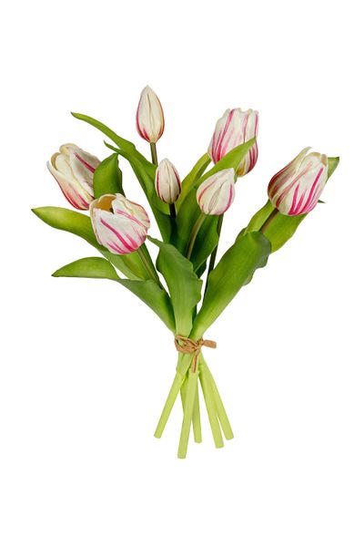 Bouquet de tulipes creme/rose