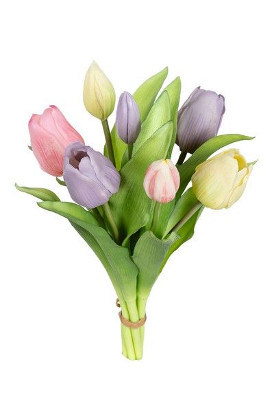 Tulpenbundel h30cm lila/roze mix