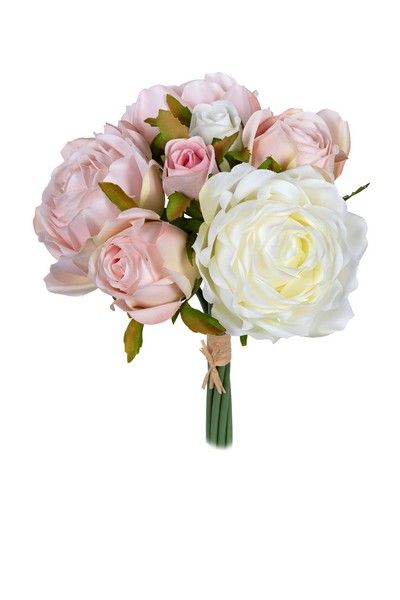 Roos open bundel h26cm roze