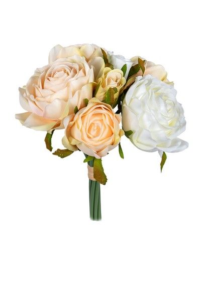 Roos open bundel h26cm zalm