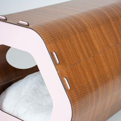 Kattenhuis mdf 36x40x34cm roze