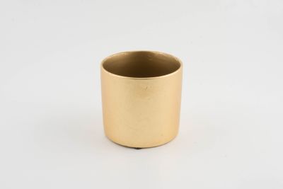 Cylindre orchidée pot d14 basic mat or