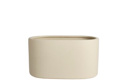 Ovale dubbele orchidee l26 basic mat crème