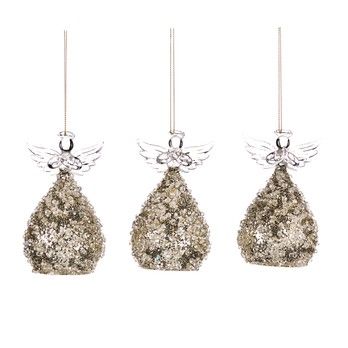 Glazen engel met juweel