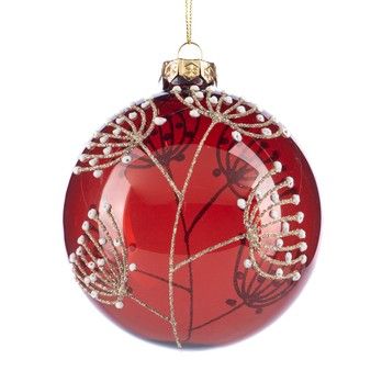 Boule de noël fleur à perles