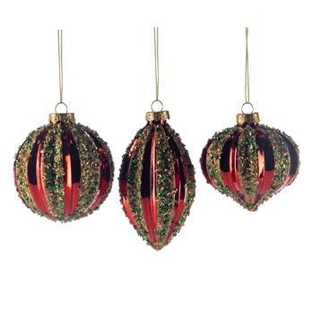 Boules rayées pailletées