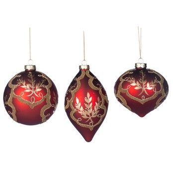 Boules à perles motif feuillage/ramage