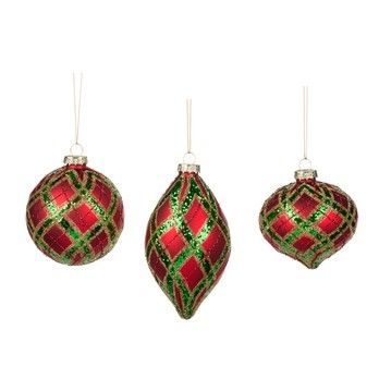 Boules à motif tartan en filet