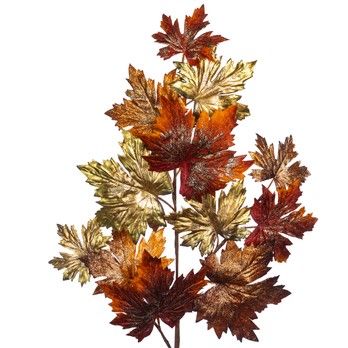 Tige feuille d’érable métallique