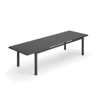 Table Albin 256-320x100cm charcoal/aluminium