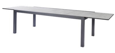 Table Lugano anthracite extensible jusqu'à 330cm