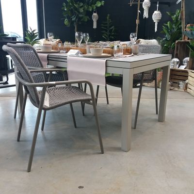 Table Albin 160-210x90cm sable/céramique