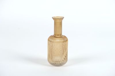 Vase en verre en forme de bouteille botelo amberbrown