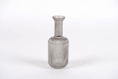 Vase en verre en forme de bouteille botelo linjo grey
