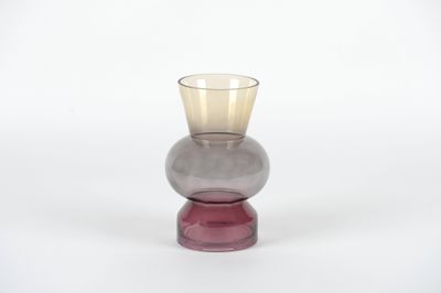 Vase en verre trioble tri-color