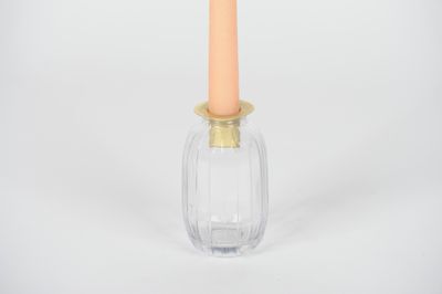 Porte bougie vase en verre