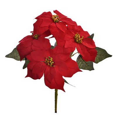 Grand bouquet d’étoiles de noël x5 44cm rouge